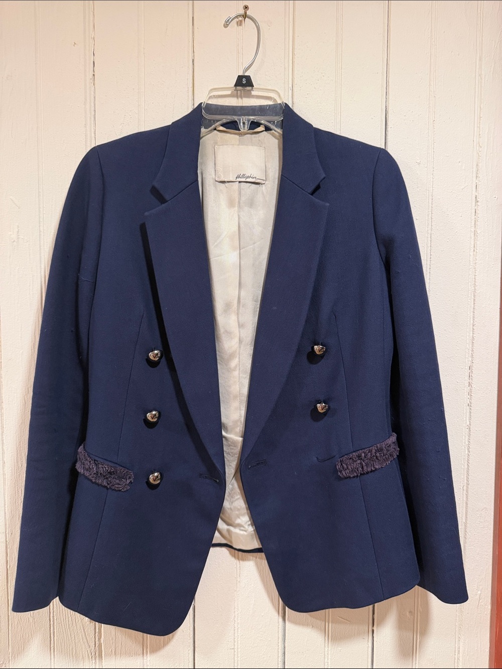 3.1 Phillip Lim Navy Blue Double Breasted tailored blazer